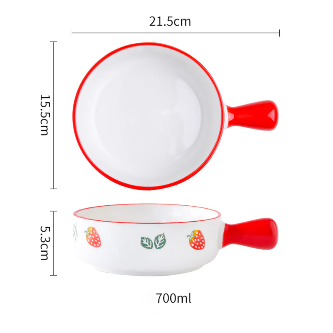 Fruit Printed Bowl With Handle - Image 14
