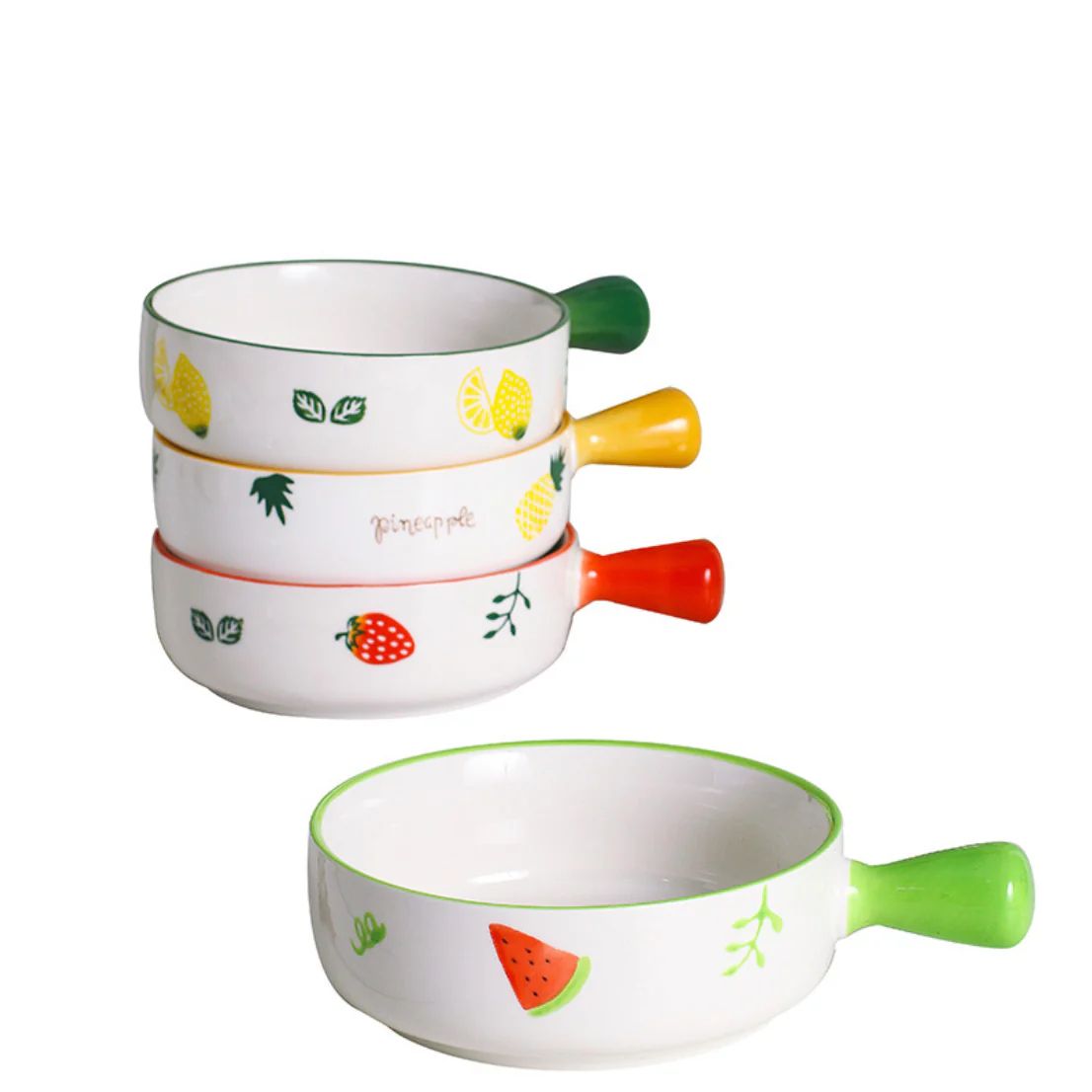 Fruit Printed Bowl With Handle - Image 18