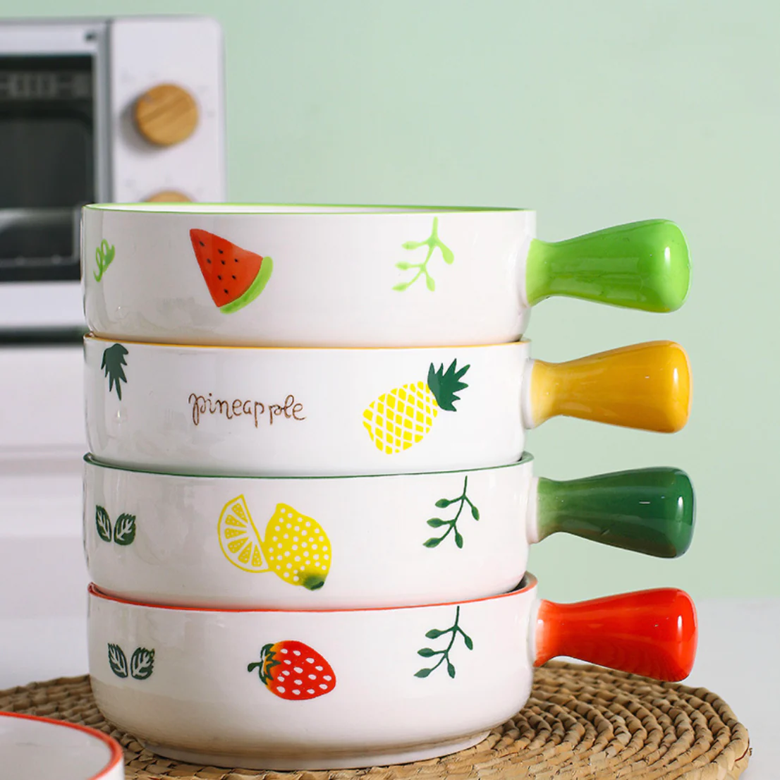 Fruit Printed Bowl With Handle - Image 6