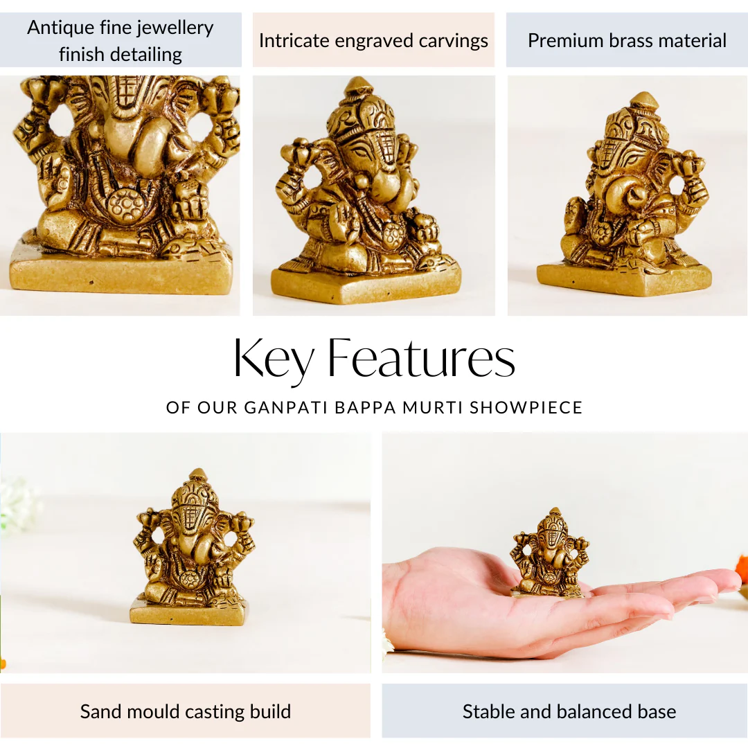 Ganpati Bappa Murti Showpiece 4cm - Image 5