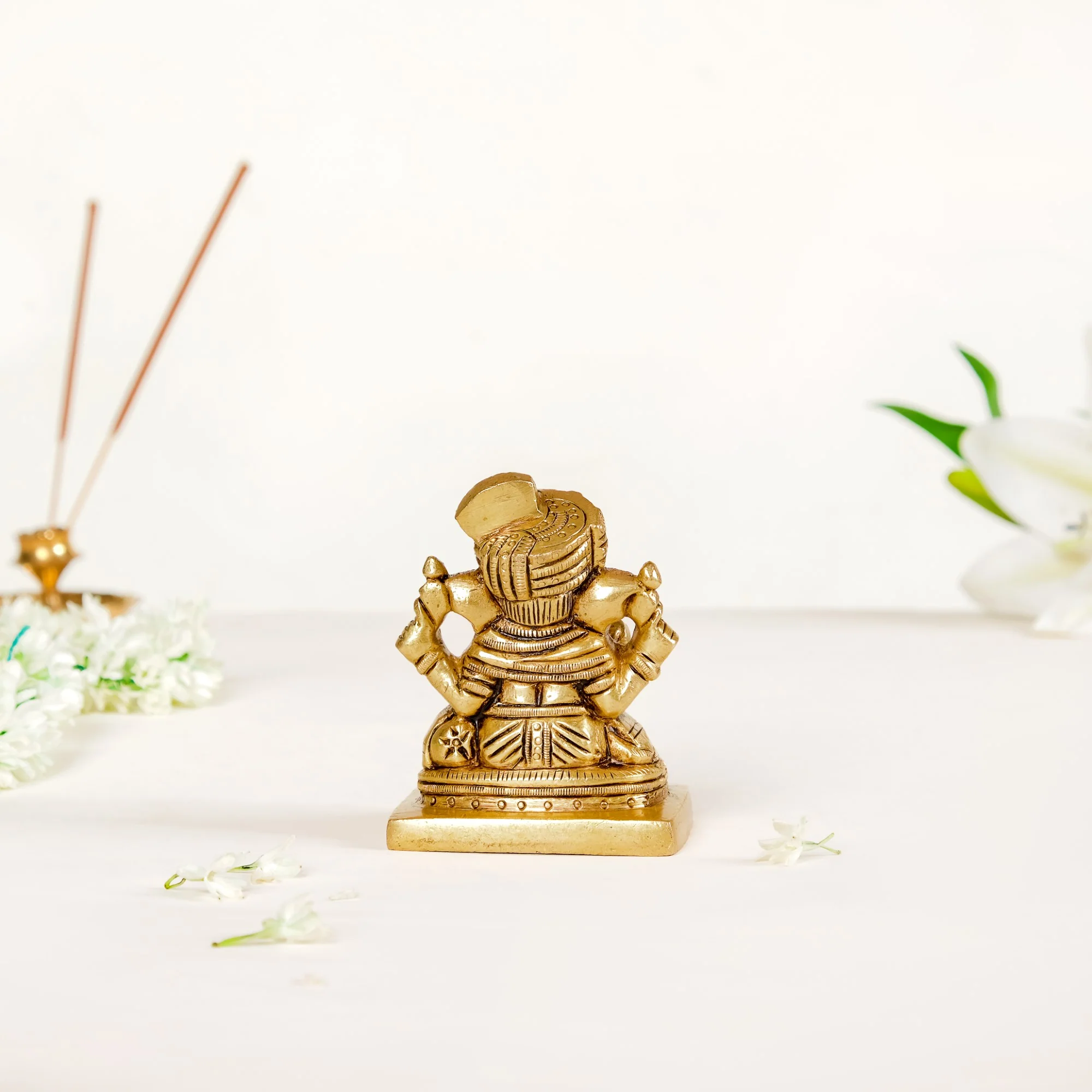 Ganpati Brass Idol 8cm - Image 8