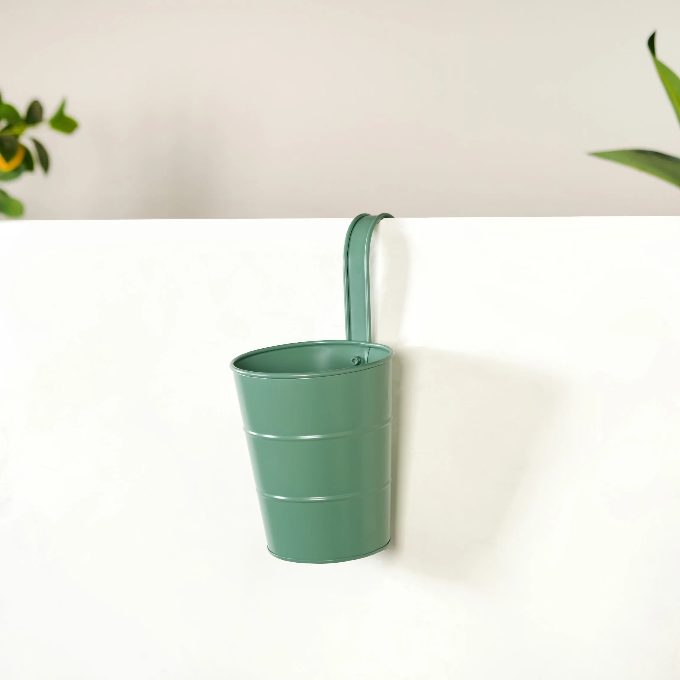 Garden Muse Hanging Flower Bucket Set Of 3 Sage Green - Image 3
