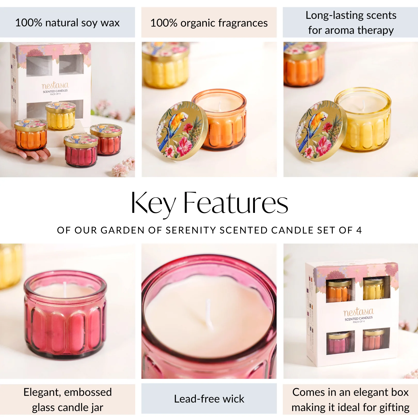 Garden Of Serenity Scented Candle Set Of 4 - Image 6
