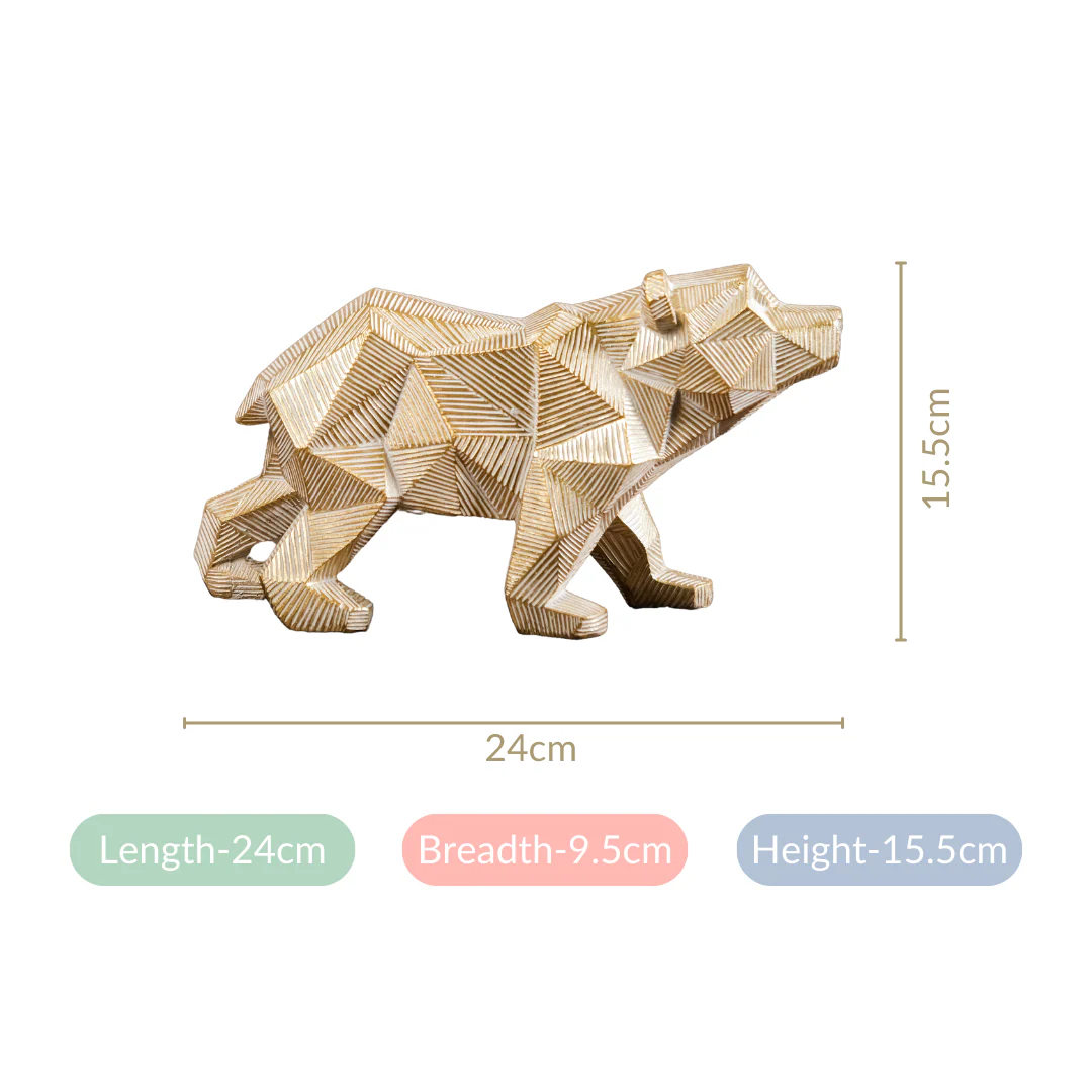 Geometric Bear Showpiece Gold - Image 6