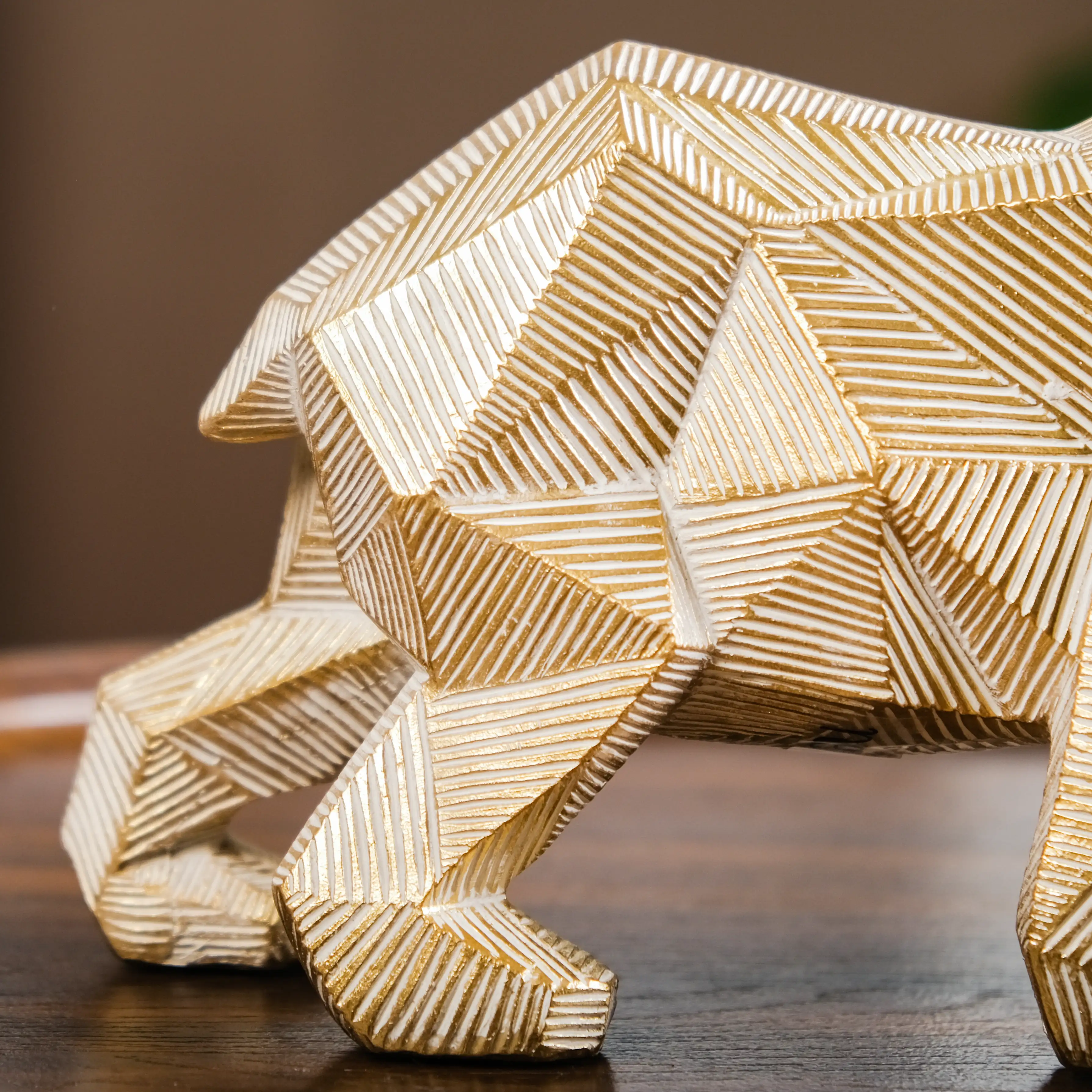 Geometric Bear Showpiece Gold - Image 8