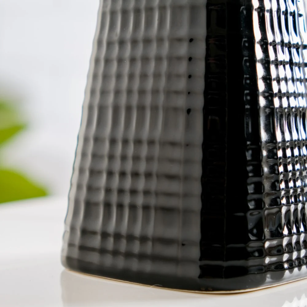 Geometric Ceramic Pump Dispenser Black 7 Inch - Image 5