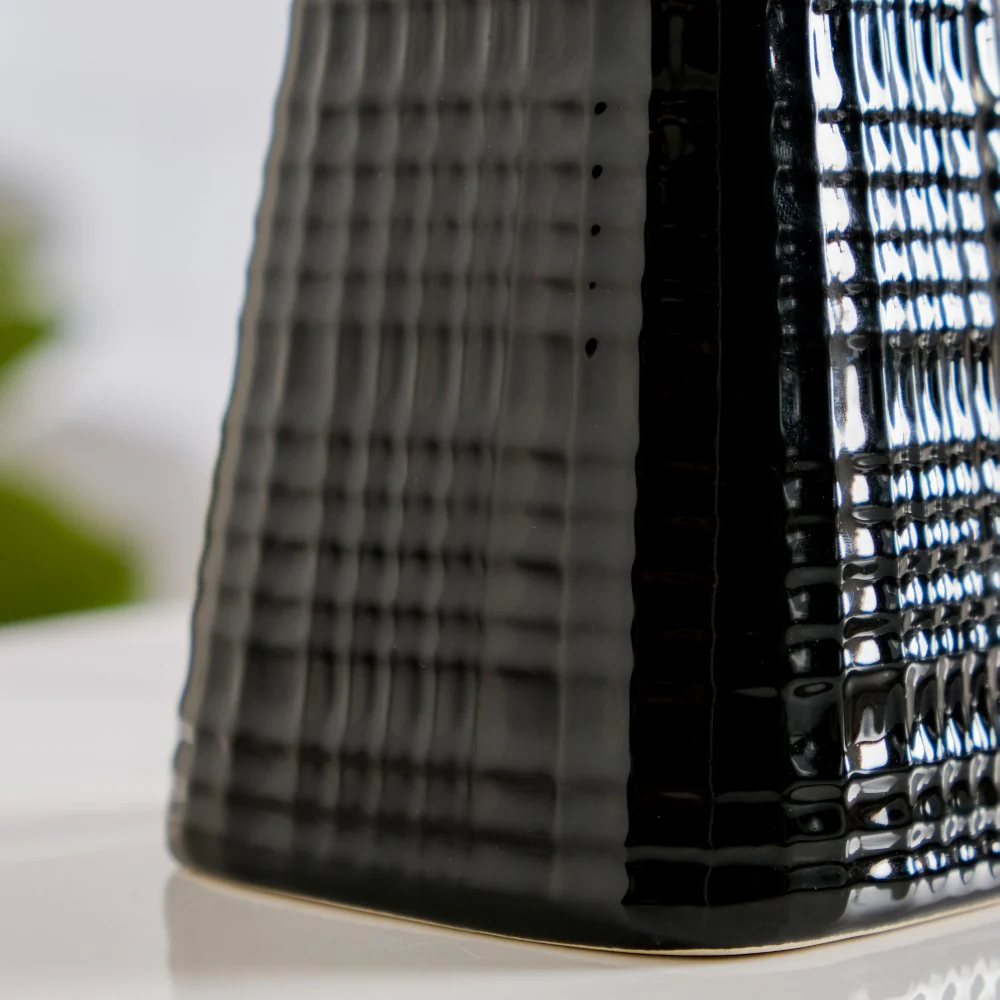 Geometric Ceramic Pump Dispenser Black 7 Inch - Image 7