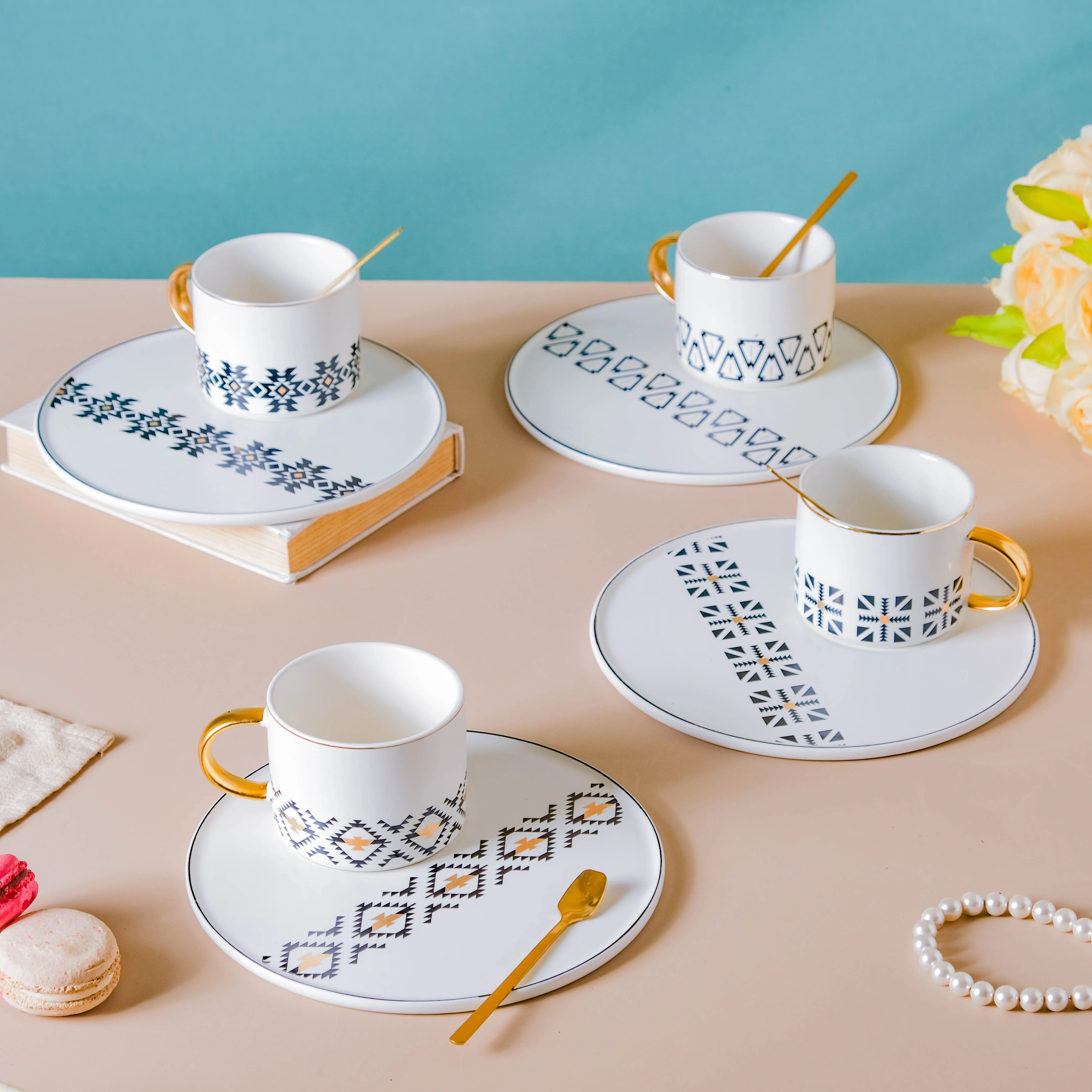 Geometric Cup And Plate Set - Image 6