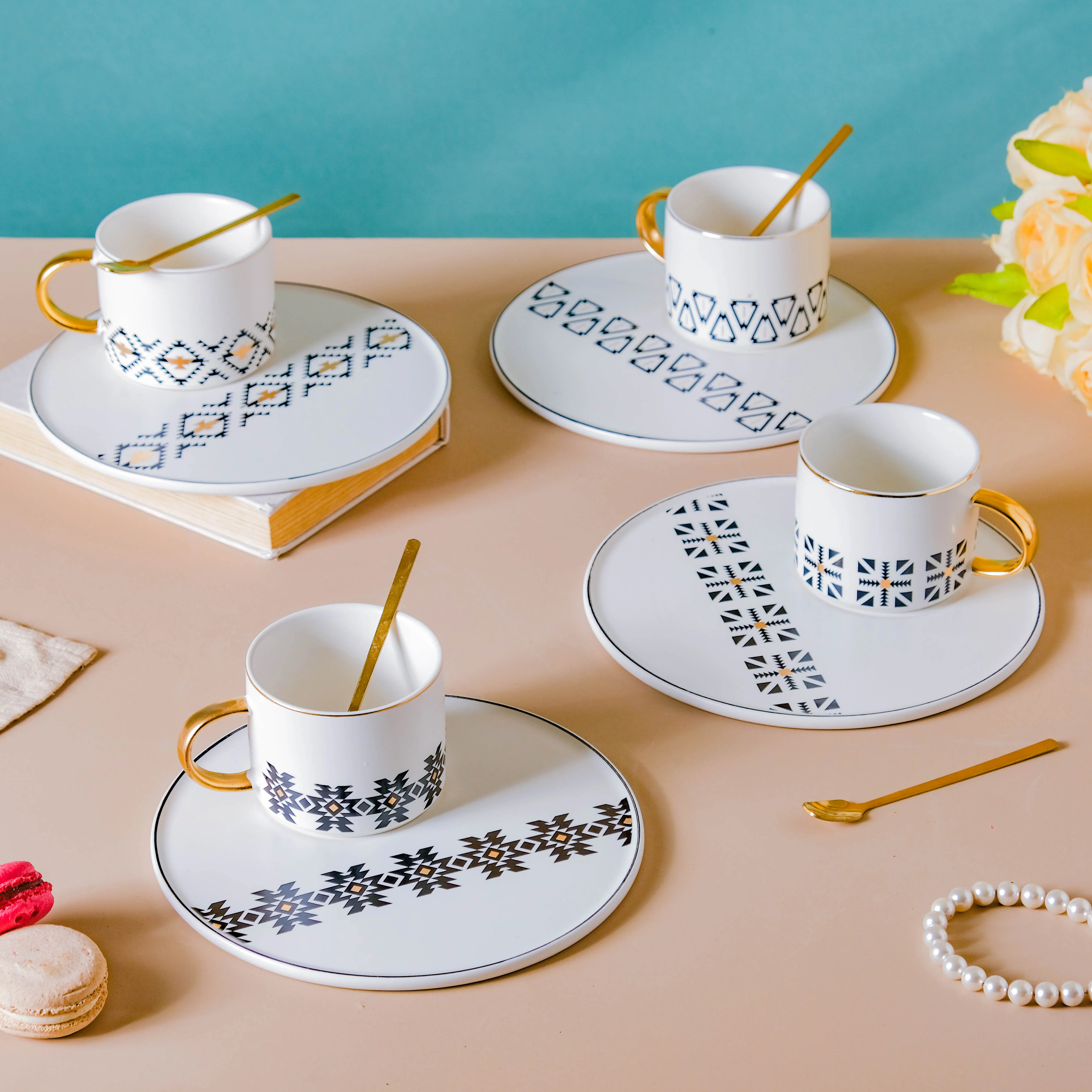 Geometric Cup And Plate Set - Image 7