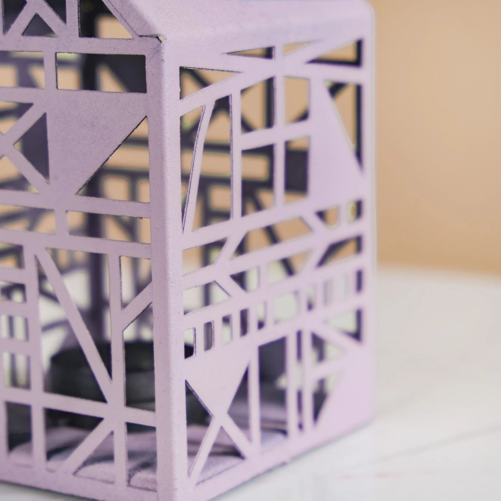 Geometric Cutwork Lantern Lavender Set Of 2 - Image 8