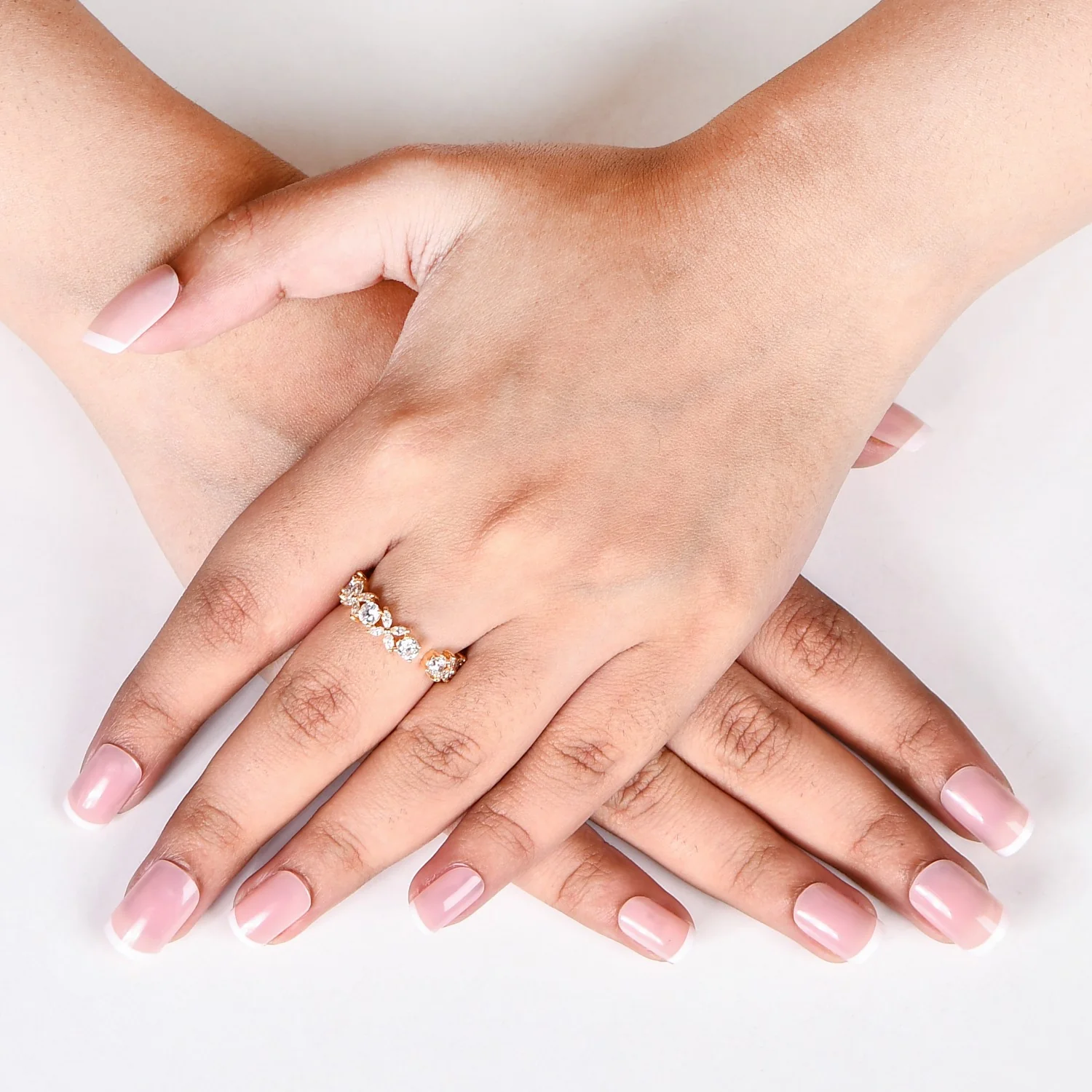 Geometric Floral Gold Ring - Image 2