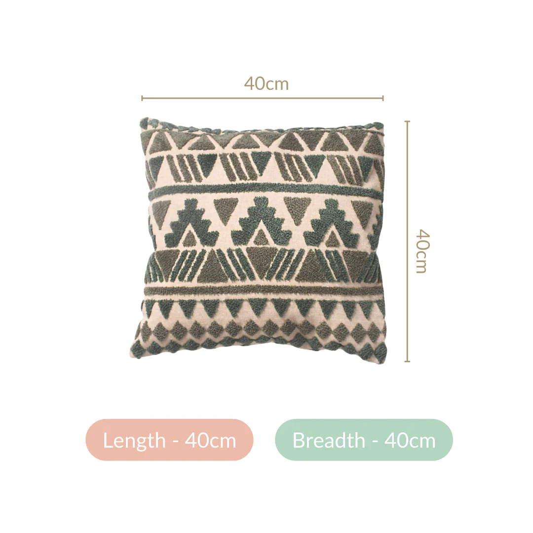 Geometric Tufted Cushion Cover 16x16 Inch - Image 5