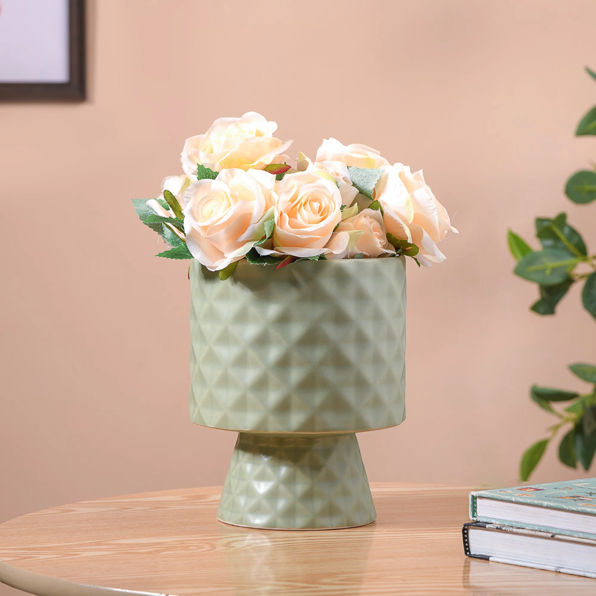 Geometric Vase Sage Green - Image 2