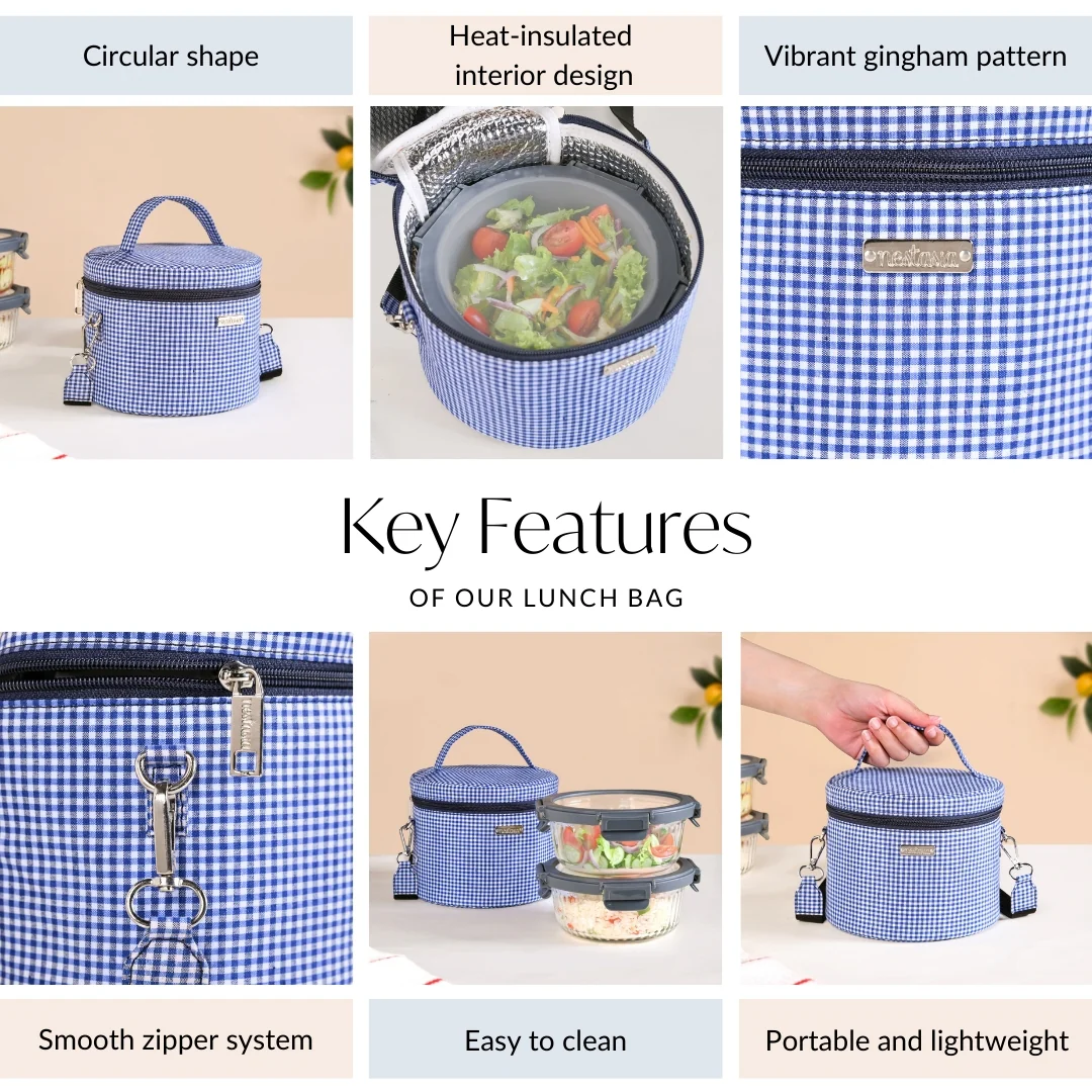 Gingham Daily Insulated Lunch Bag - Image 4