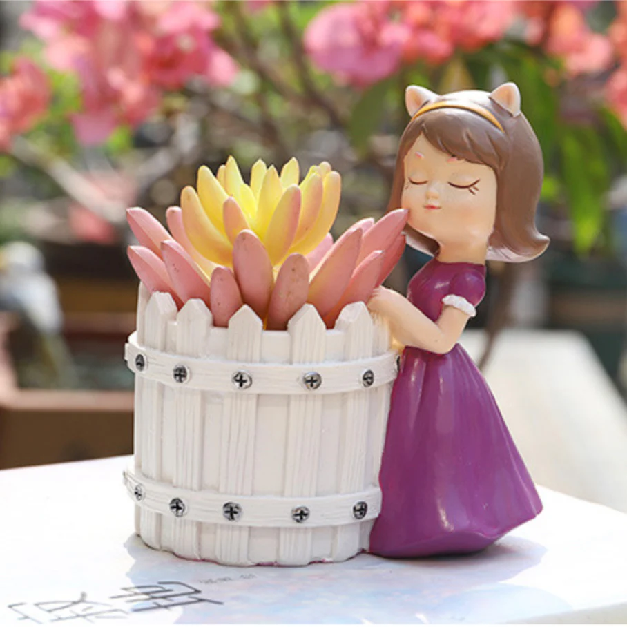 Girl With Basket Planter - Image 16