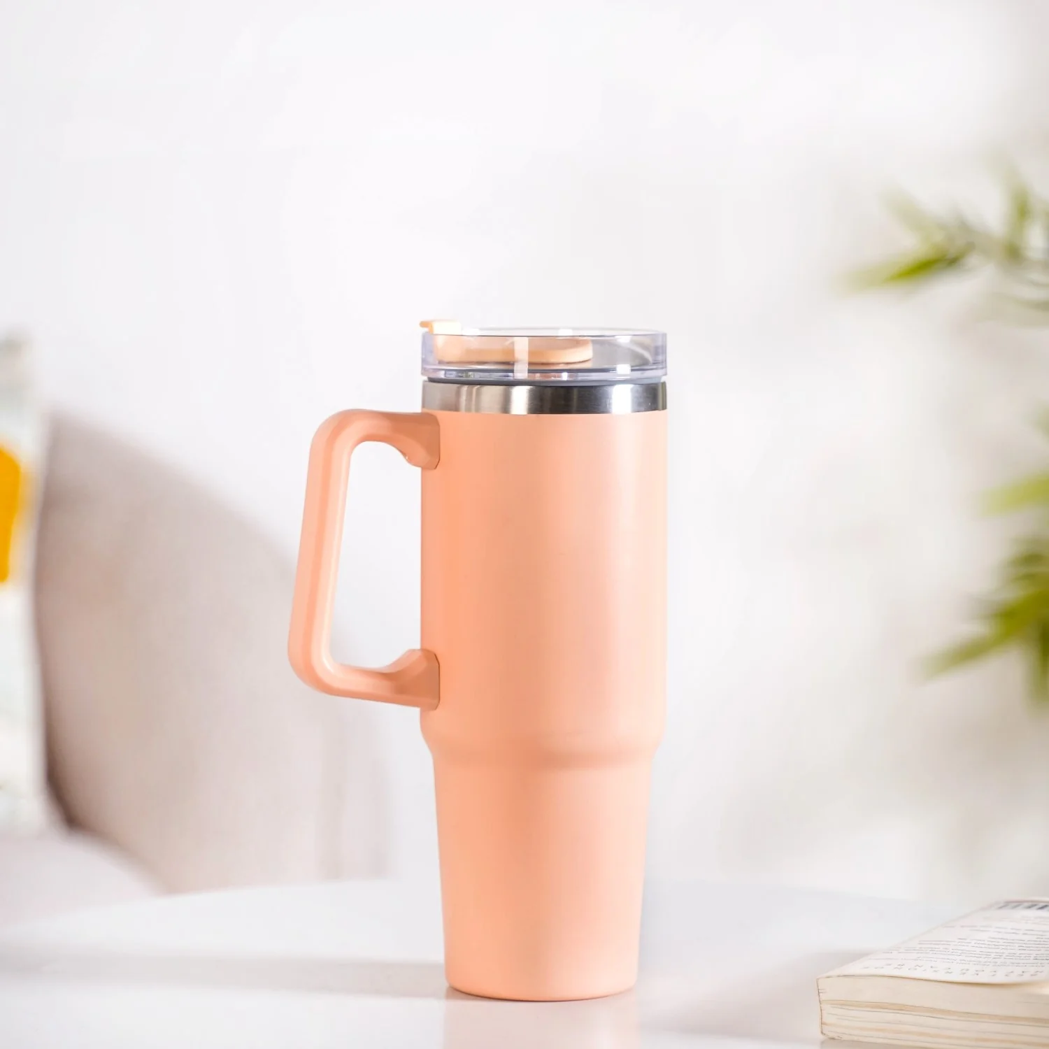 Glacio Spillproof Stainless Steel Water Bottle Soft Apricot 850ml - Image 10