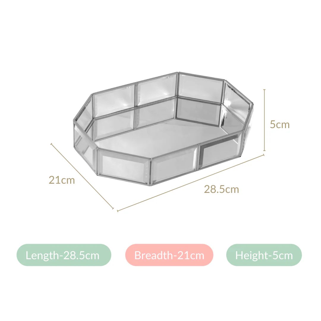 Glam Mirror Decorative Tray Silver - Image 4
