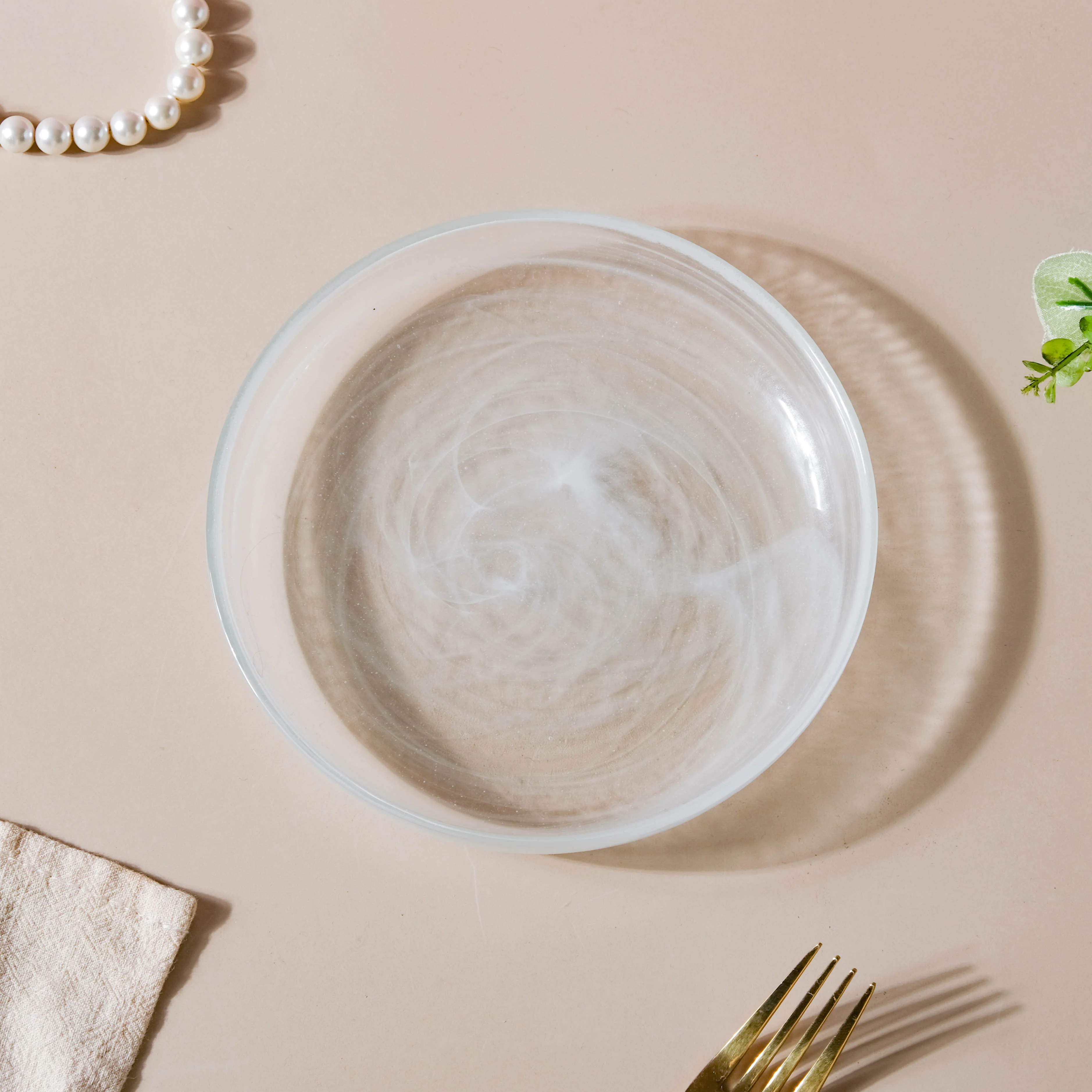 Glass Bowl and Plate Set of 2 - Image 8