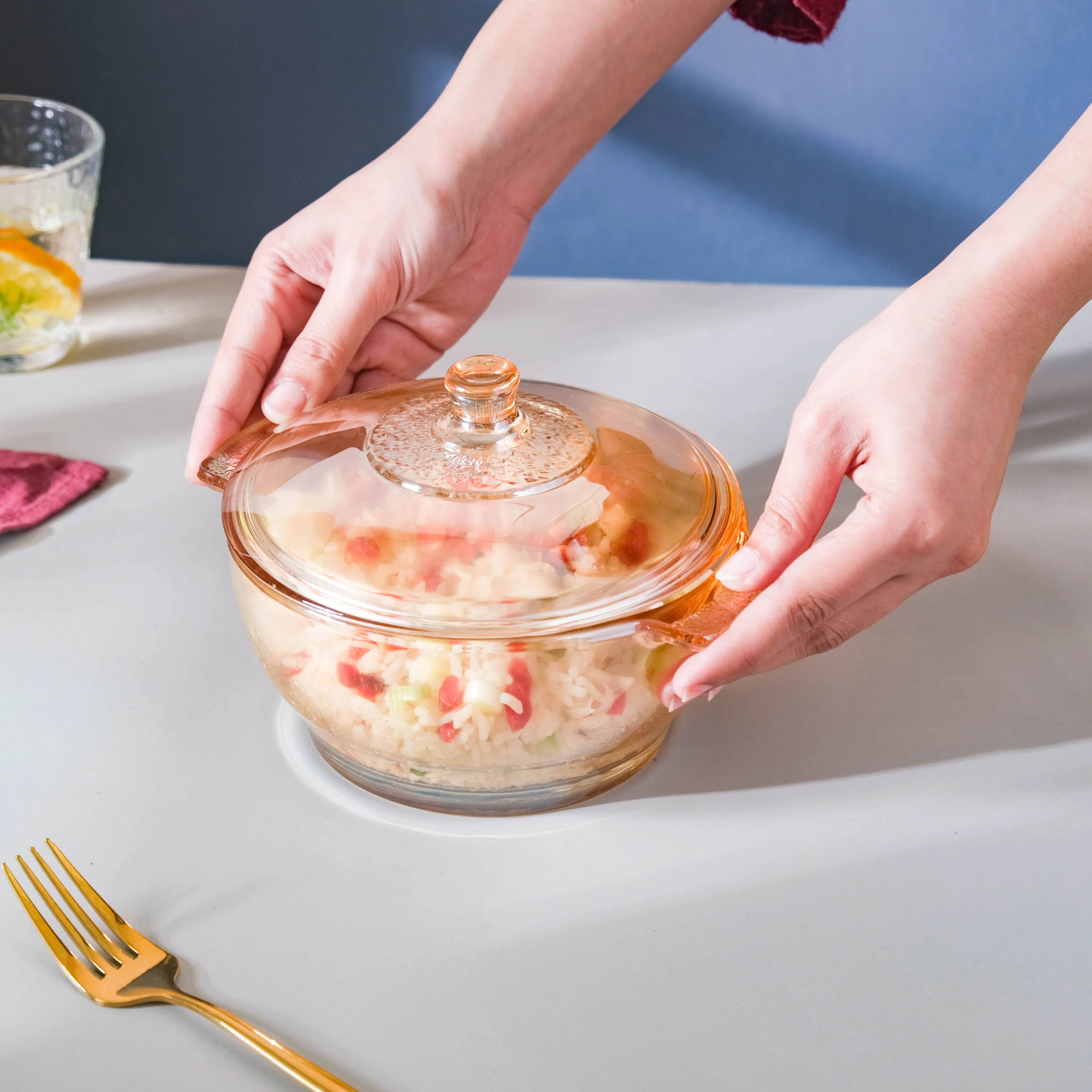 Glass Bowl With Lid - Image 2