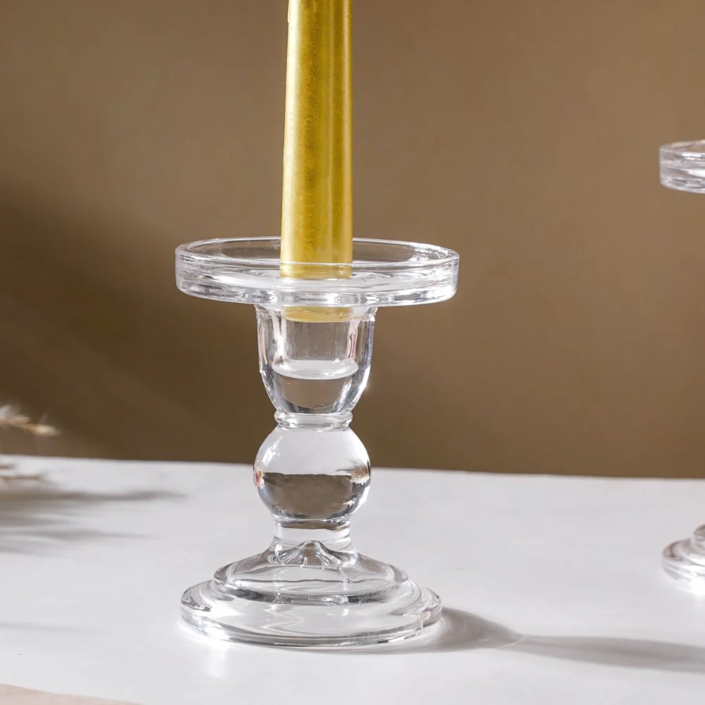 Glass Candle Stand Decor Set Of 3 - Image 5