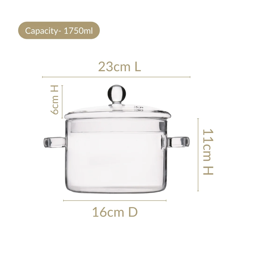 Glass Cooking Pot 1750ml - Image 4