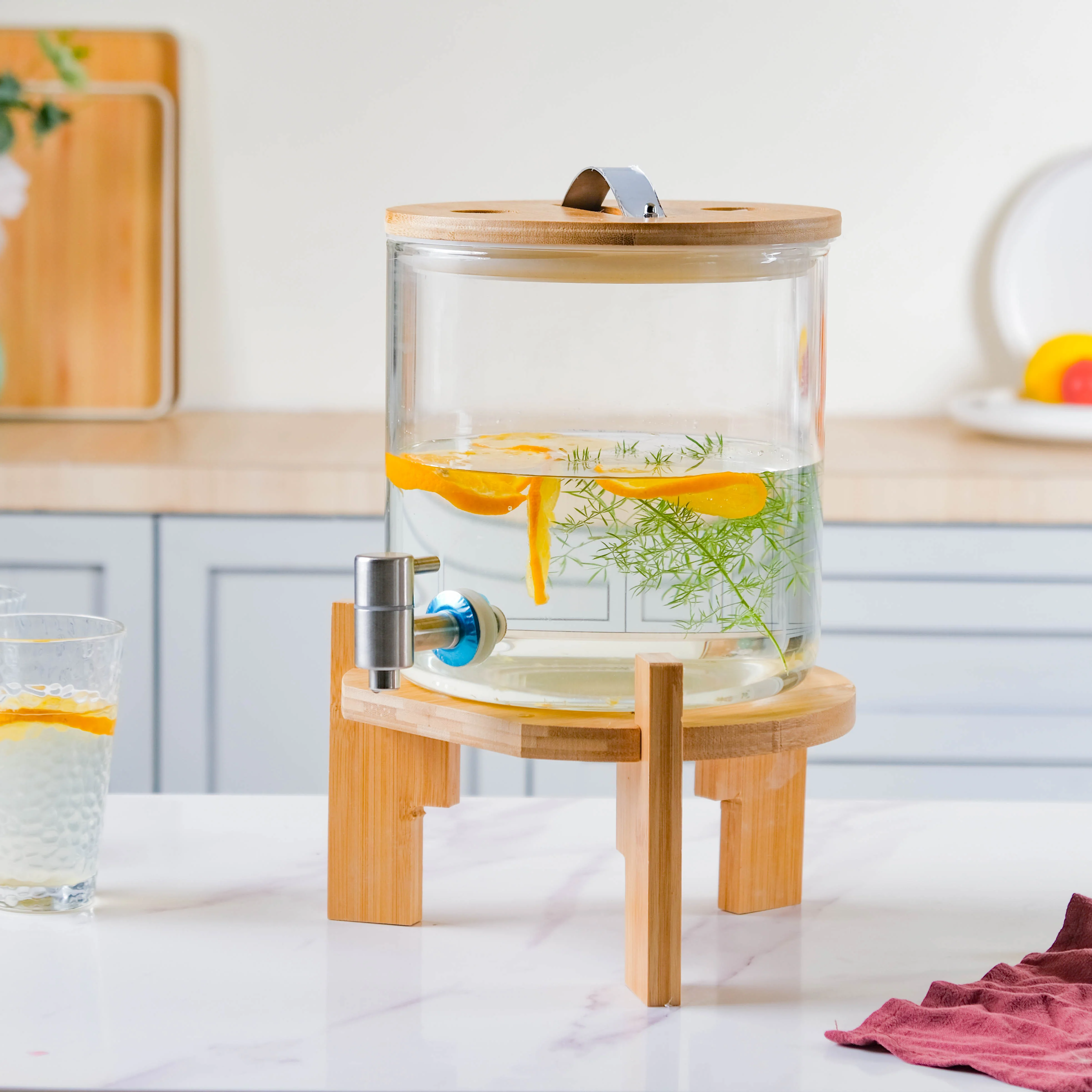 Glass Drink Dispenser Jar