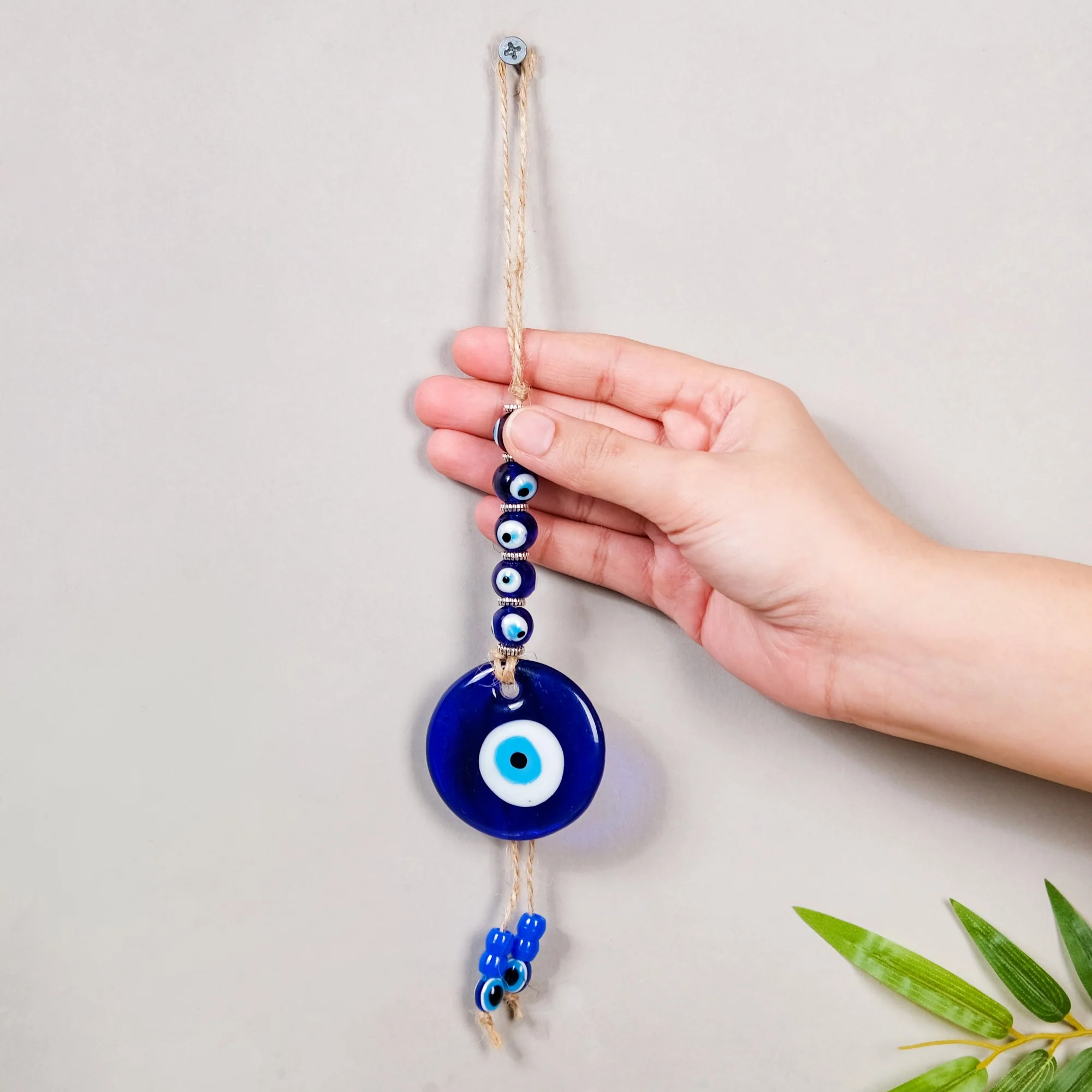 Glass Evil Eye Pendant Wall Hanging - Image 2