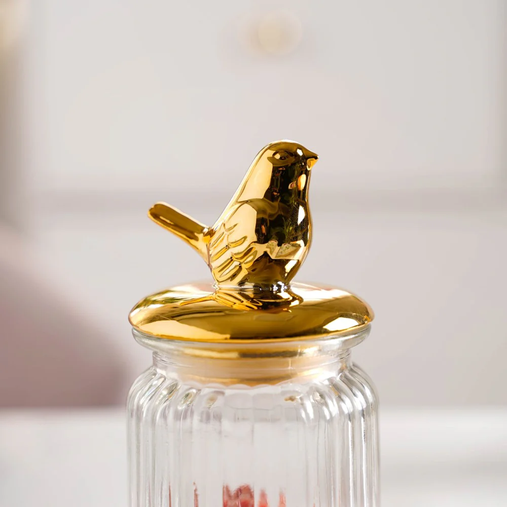 Glass Jar With Bird Lid - Image 6