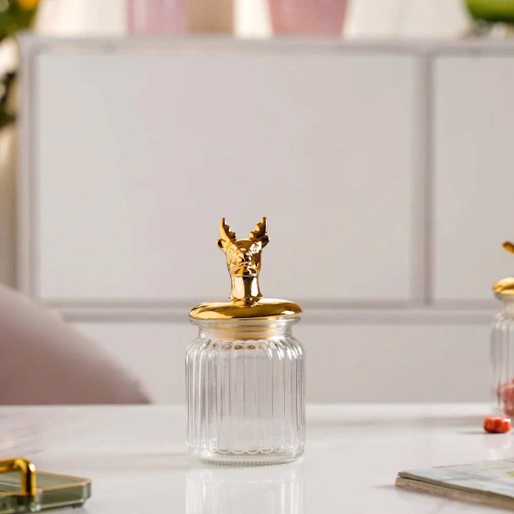 Glass Jar With Deer Lid - Image 10