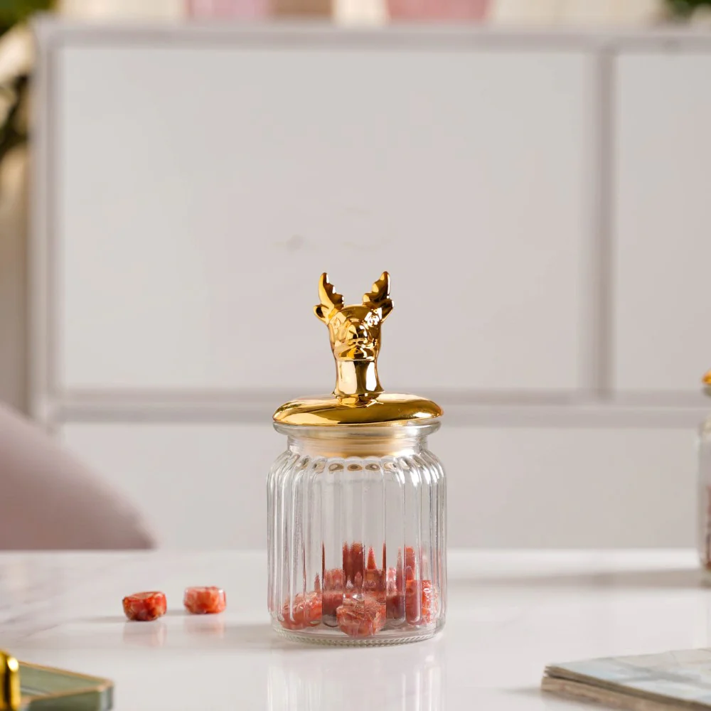 Glass Jar With Deer Lid - Image 6