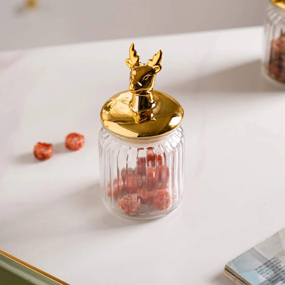 Glass Jar With Deer Lid - Image 8