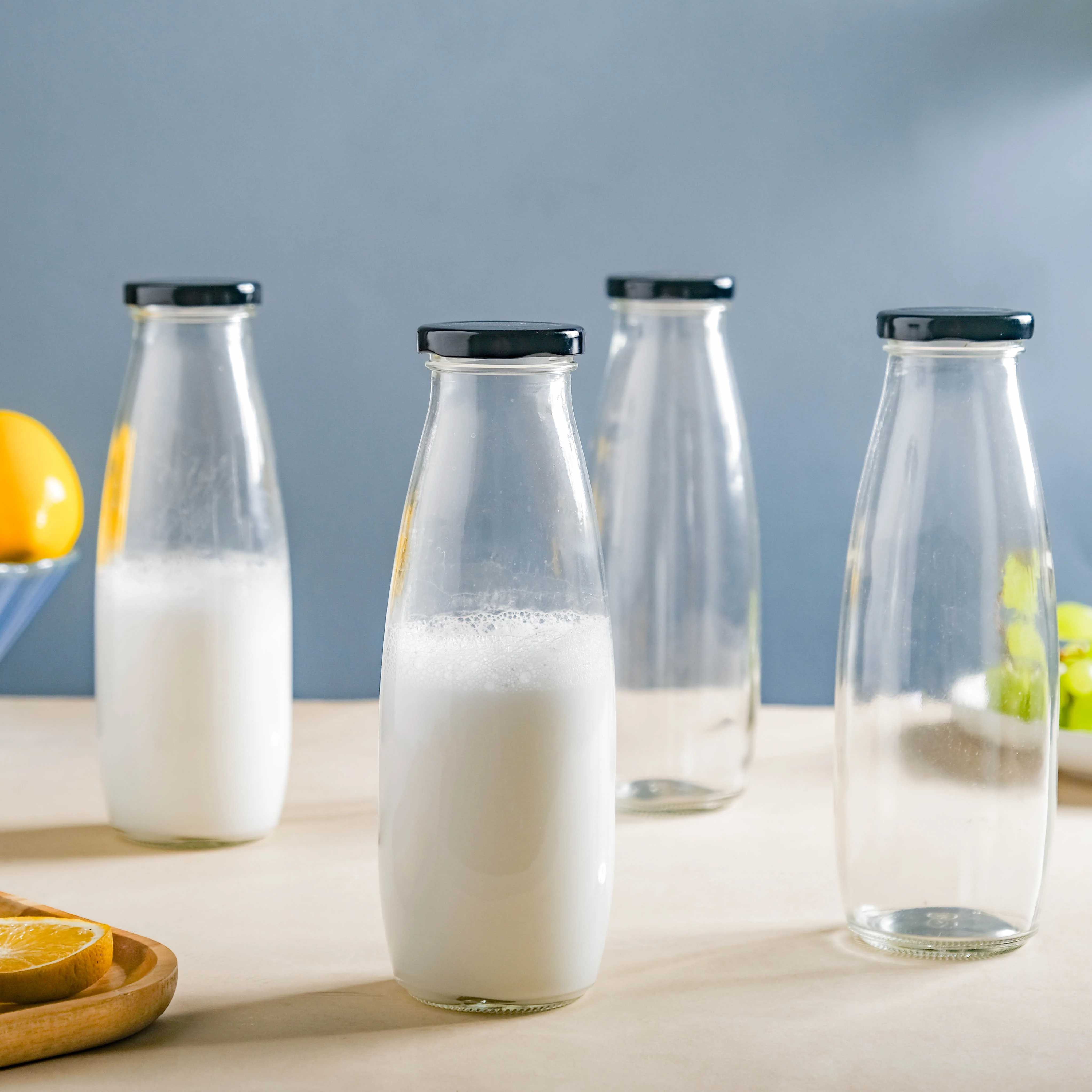 Glass Juice Bottle Set of 4 - Image 7