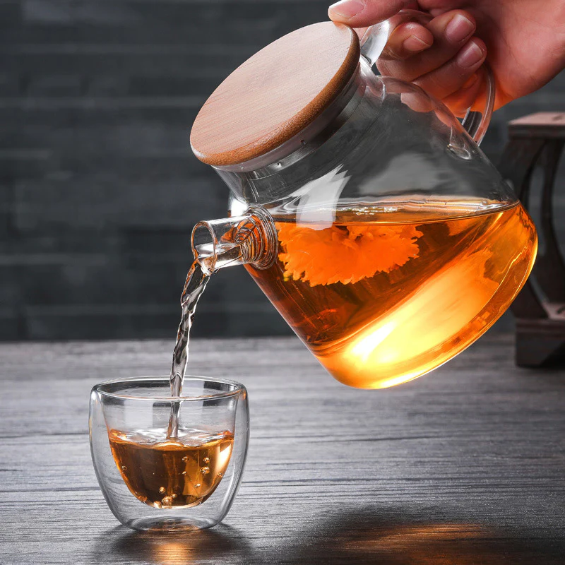 Glass Kettle With Double Wall Tea Cups - Image 2