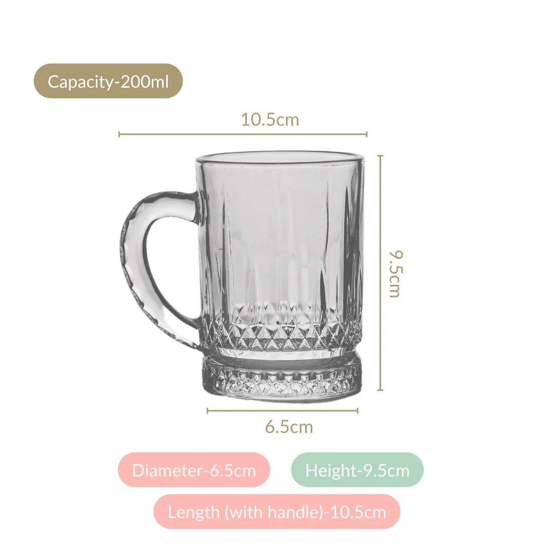 Glass Mug Set Of 6 200ml - Image 4