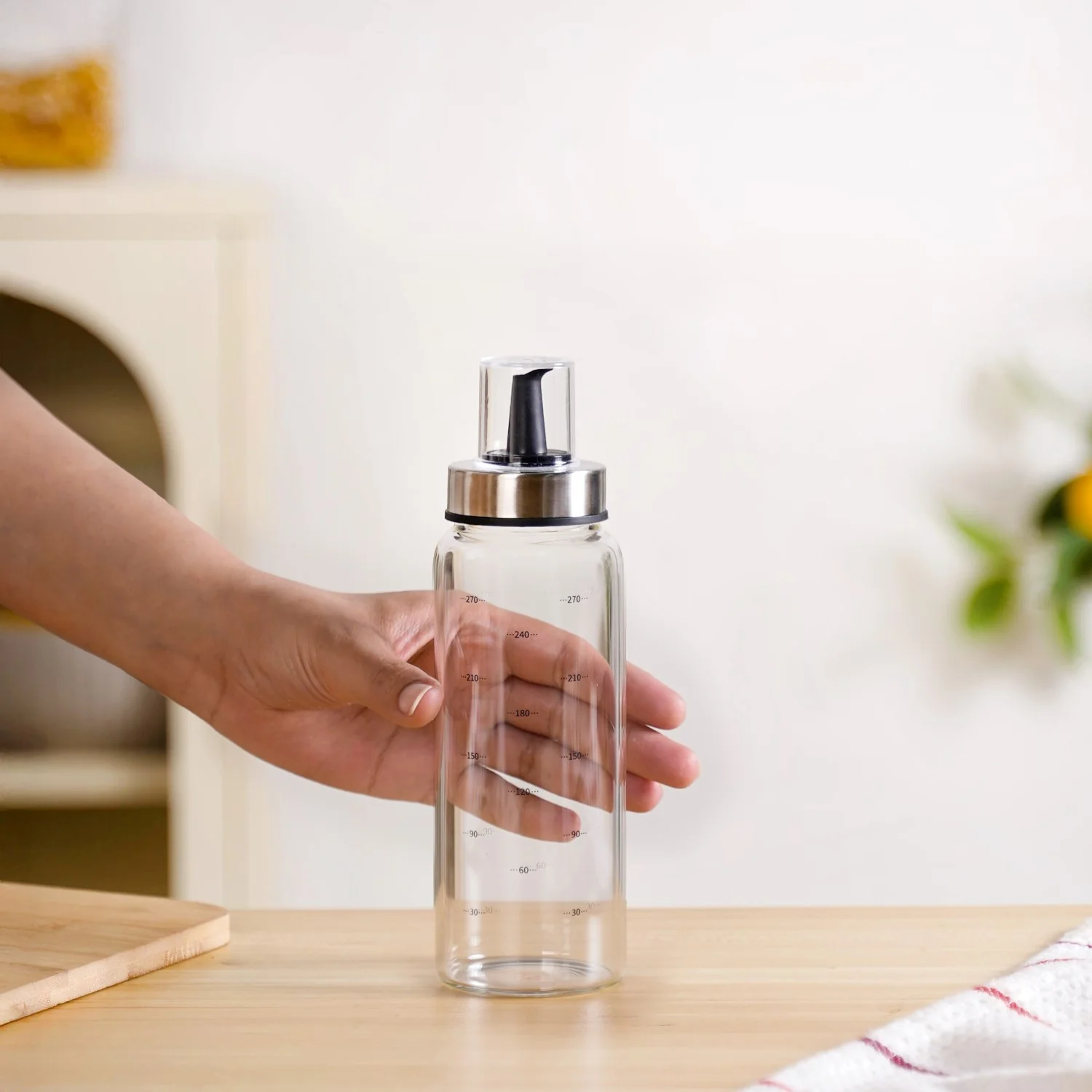Glass Oil And Vinegar Dispenser Bottle Set of 2 300ml - Image 2