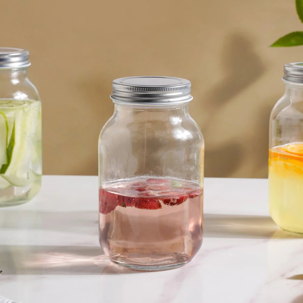 Glass Pickle Jar With Lid Set Of 4 750ml - Image 8