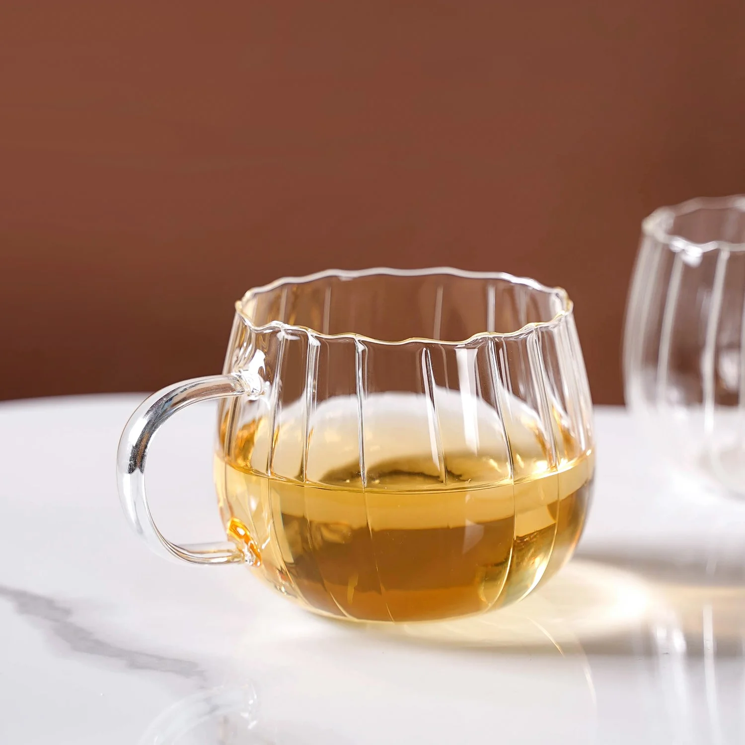 Glass Pumpkin Mug Set Of 2 400ml - Image 5