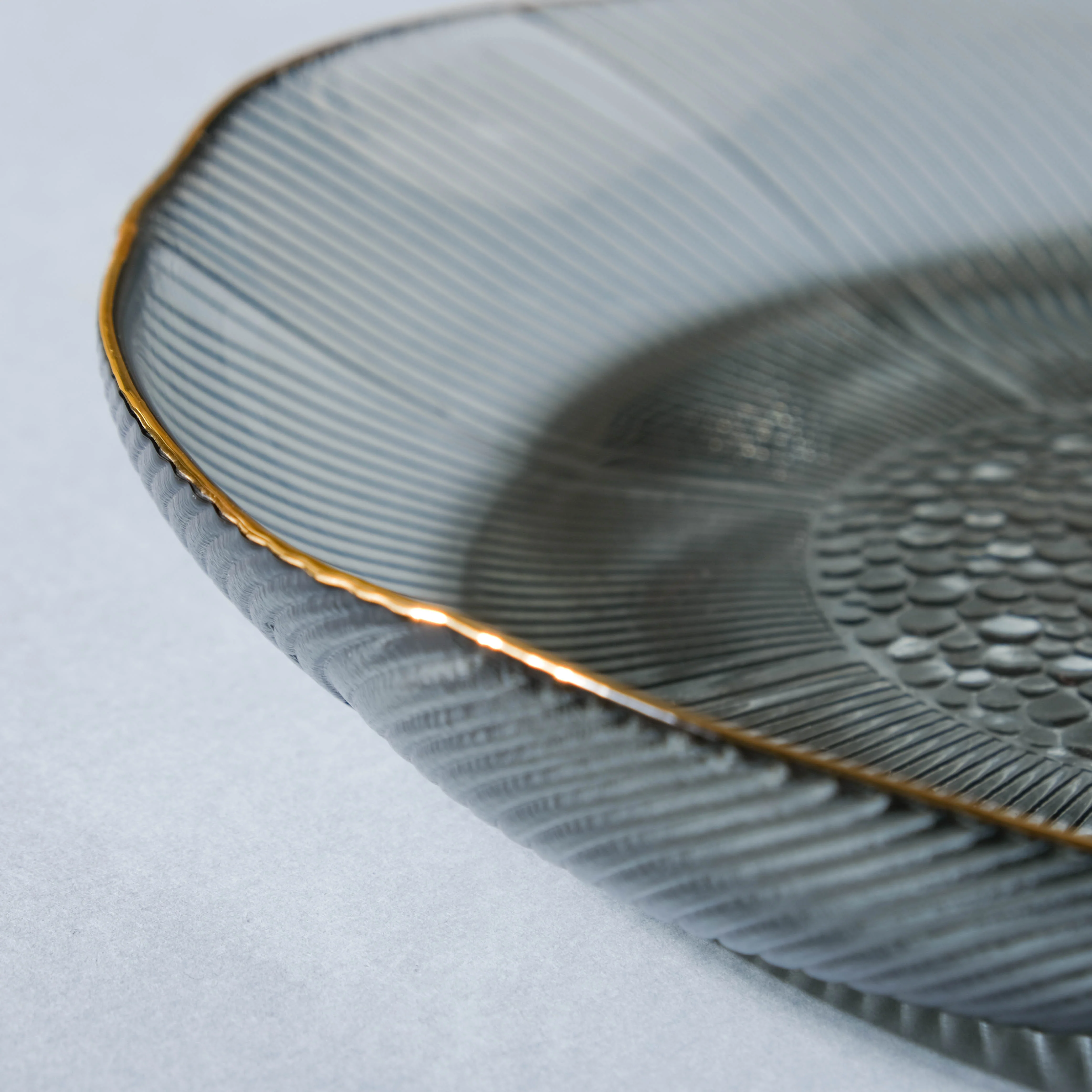 Glass Snack Plate Grey - Image 5