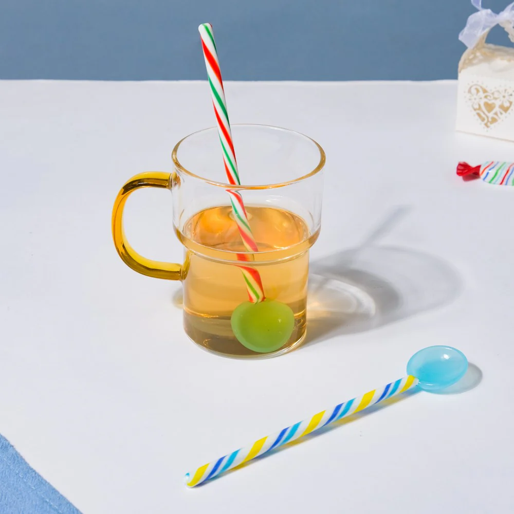 Glass Stirrer Set Of 2 Color Pop Blue Green 6.5 Inch - Image 8