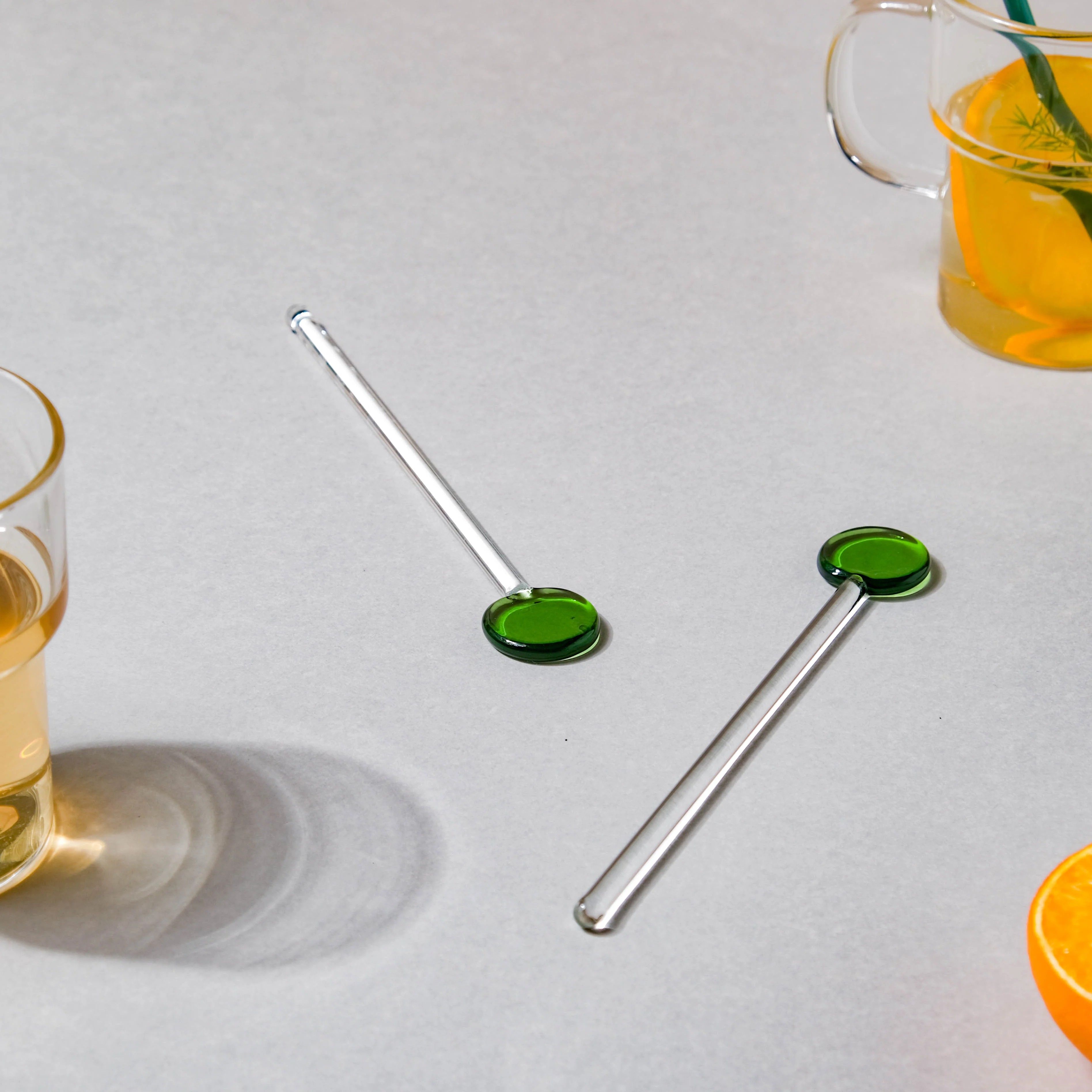 Glass Stirrer Set of 2 Green - Image 3