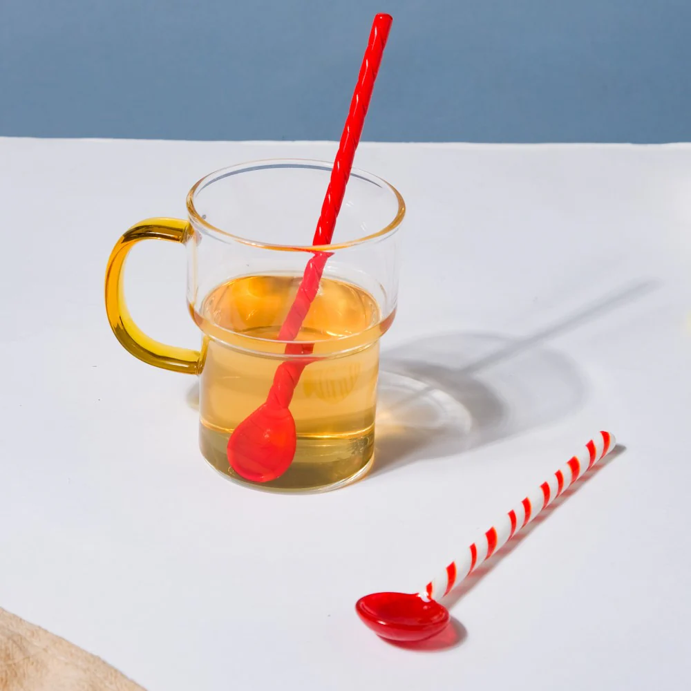 Glass Stirrer Set Of 2 Scarlet Cherry Red 6.5 Inch - Image 11