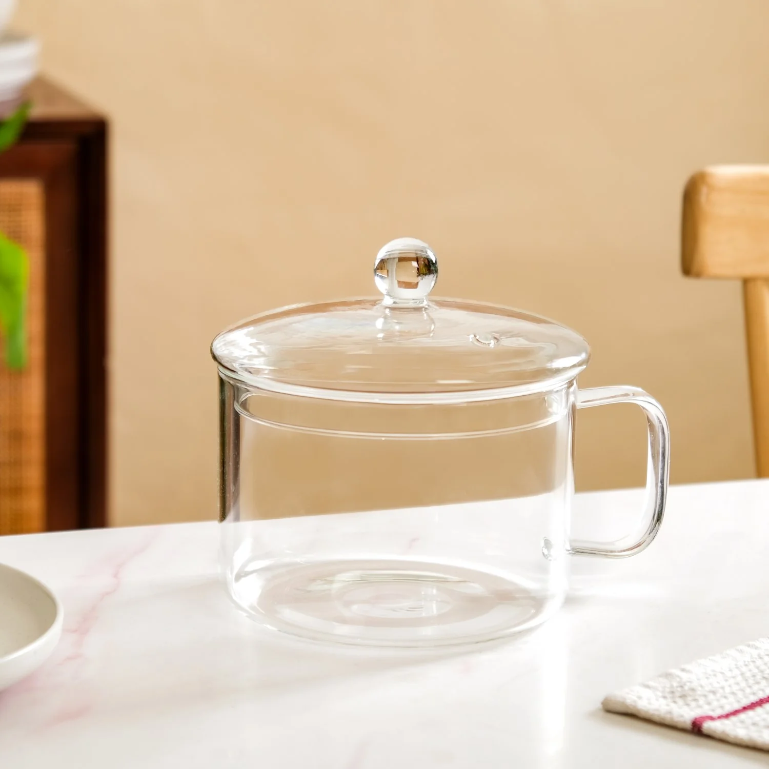 Glass Cooking Pot With Handle 1700ml - Image 3