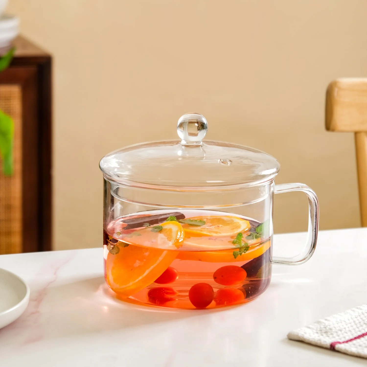 Glass Cooking Pot With Handle 1700ml - Image 8