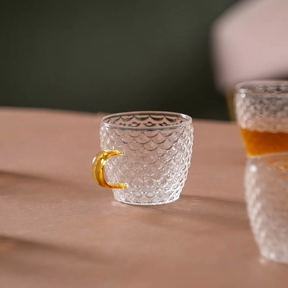 Glass Teacup Set of 6 - Image 10