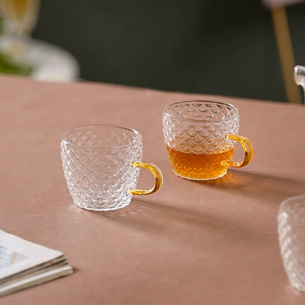 Glass Teacup Set of 6 - Image 5