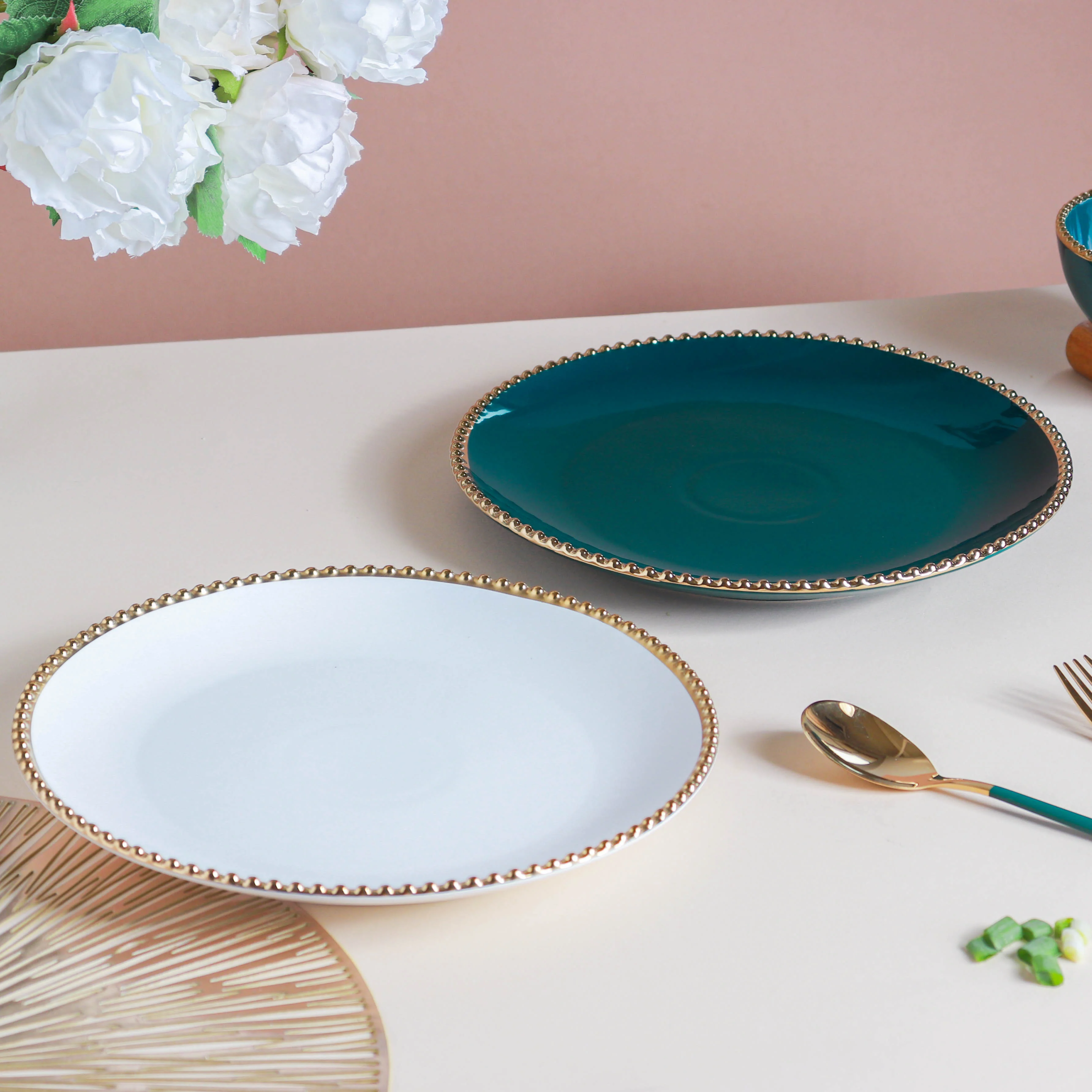 Glazed Ceramic Dinner Plate - Image 6