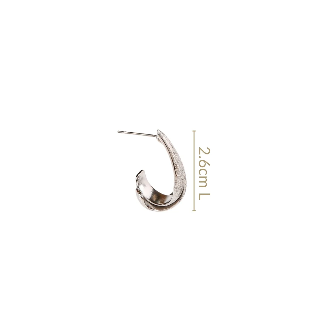 Glittery Silver Layered Drop Earrings - Image 4