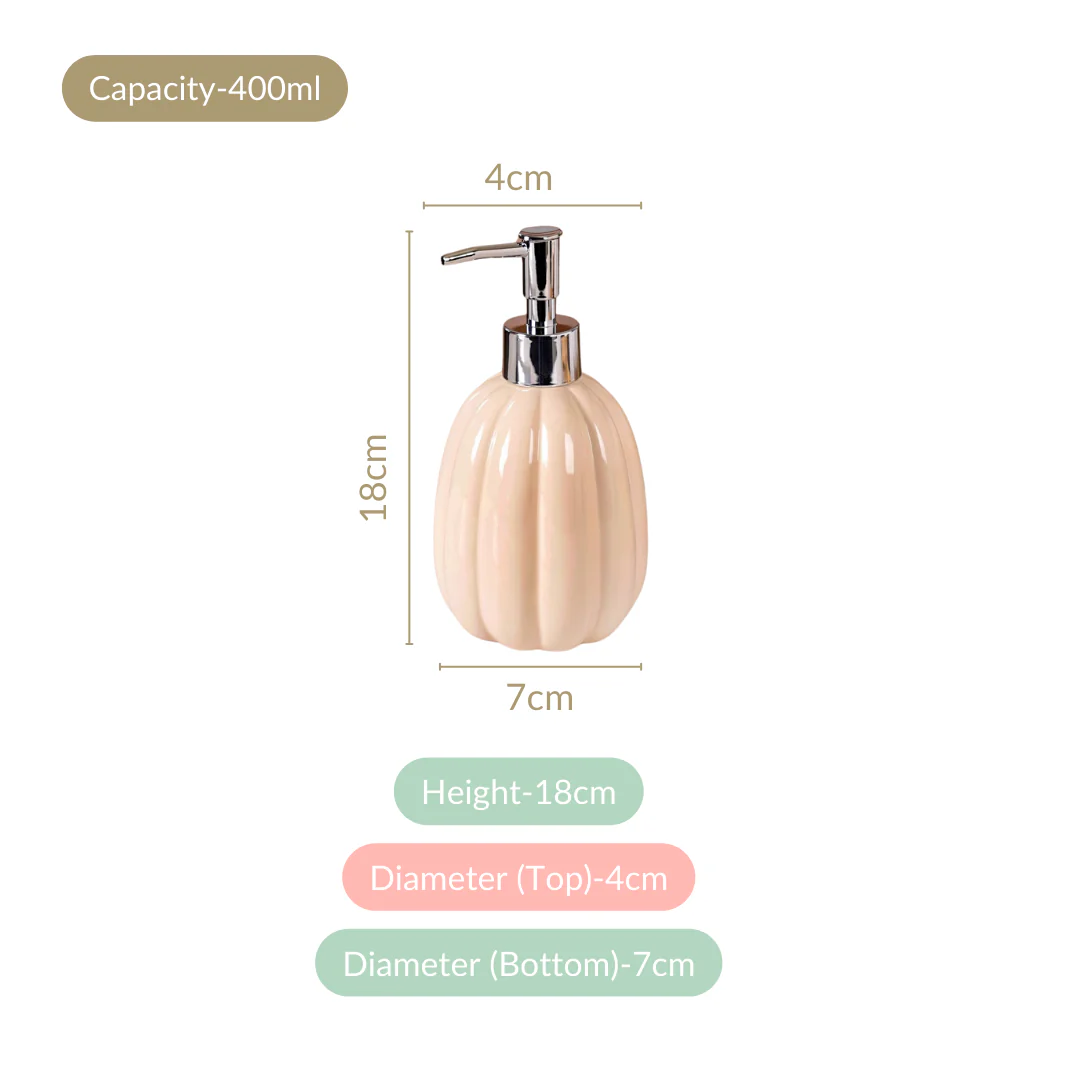 Glossy Handwash Dispenser Beige 400ml - Image 4