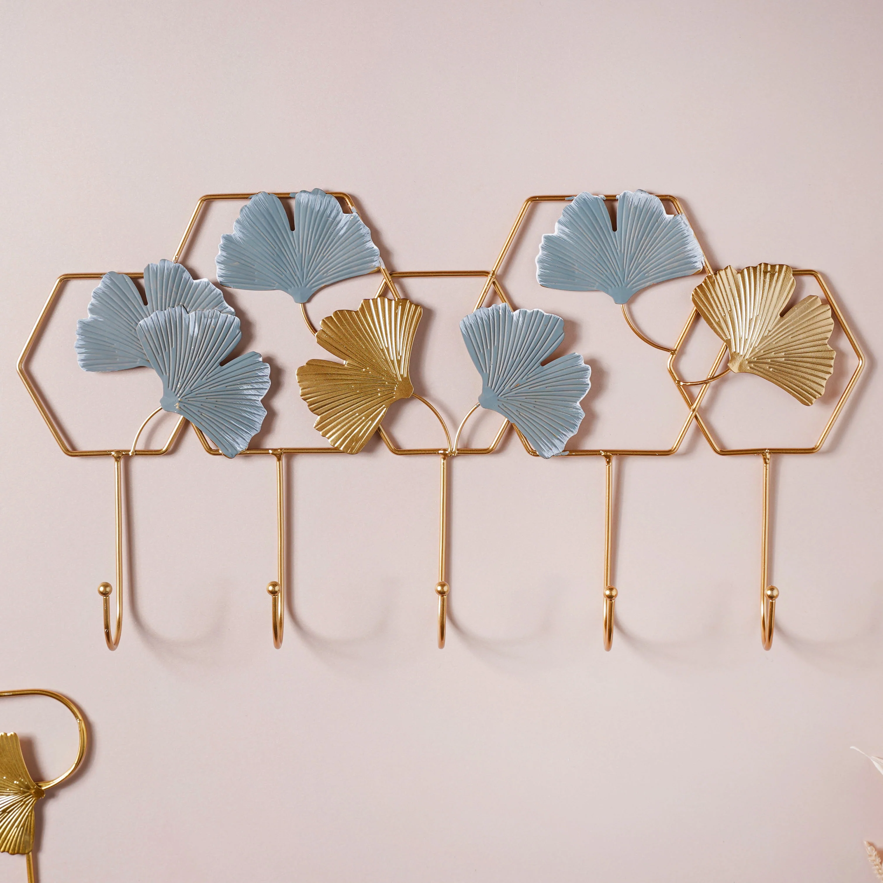 Gold and Blue Wall Mount Hanger - Image 6
