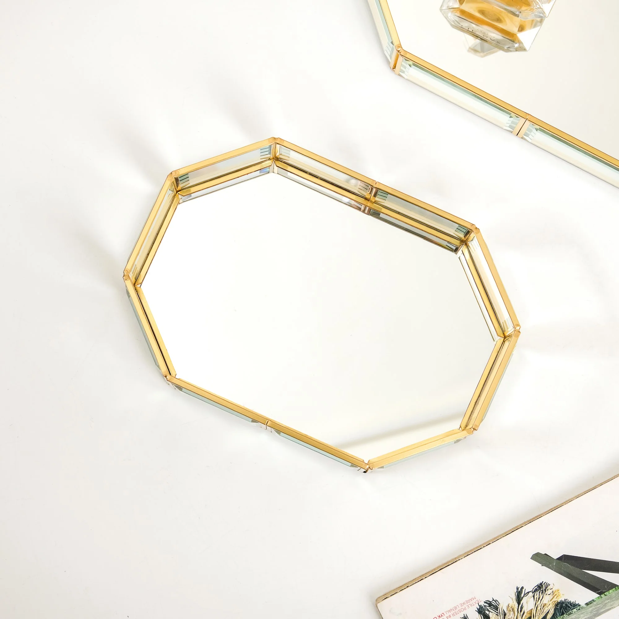 Gold Bordered Decorative Glass Tray - Image 6